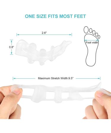 Buy Hallux Valgus Toe Spreader | Silicone Big Toe Extenders & Hammer Toe Correction | Pain Relief for Claw Toe & Bunion - 1 Pair - Buy Online on GoSupps.com