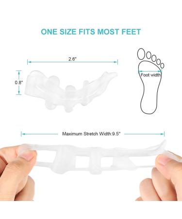Bunion Corrector Toe Separator with Gel Straightener for Pain Relief - Ideal for Yoga, Ballet, Athletes - Buy Online on GoSupps.com