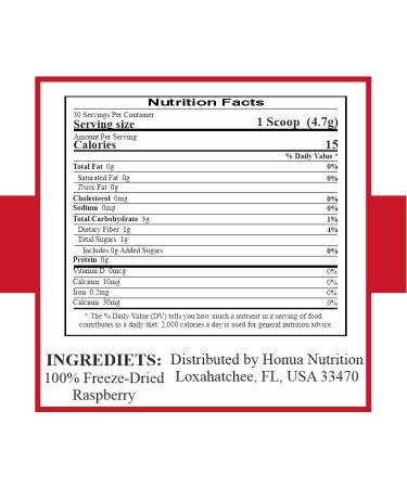 Raspberry Powder with Raspberry Ketones, Minerals, and Antioxidants - Ideal for Smoothies and Baking | Honua Nutrition - Buy Online on GoSupps.com