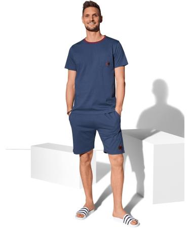 FC Bayern Munich Mens Navy Shorty Pajamas - Official FCB Sleepwear for Fans | International Shipping - Buy Online on GoSupps.com