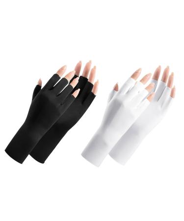 AOpghY 1 Pair Uv Glove for Gel Manicures Breathable Uv Protection Gloves UPF50+ Uv Nail Gloves Fingerless Manicure Gloves Uv Protection Black Uv Gloves for Gel Manicures - Buy Online on GoSupps.com
