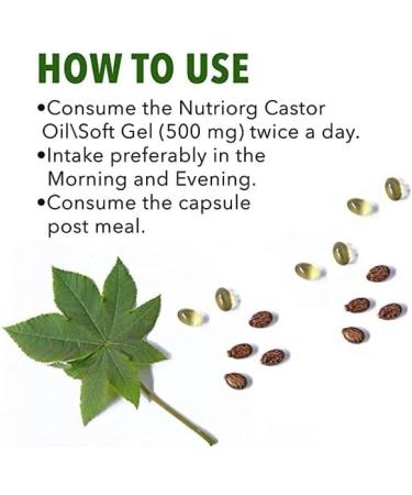 IKJ Castor Oil Softgel 60 Capsules - Pure & Natural Castor Oil Supplement - Buy Online on GoSupps.com