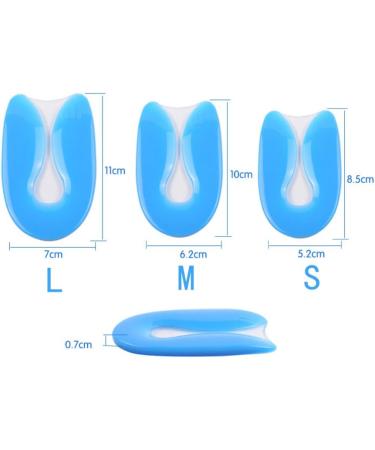 Silicon Gel U-Shaped Heel Cup for Plantar Fasciitis Relief - Elandy Heel Pad - Buy Online on GoSupps.com