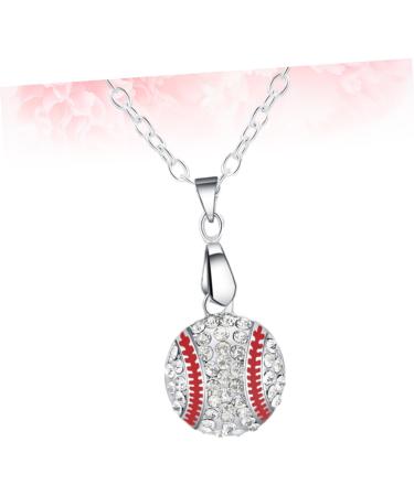COLLBATH Necklaces A Necklace Crucifix Pendant Baseball Chain Silver Pendant Jewelry Sports Accessories - Buy Online on GoSupps.com