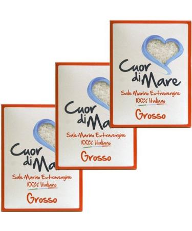 ati sale Cuor di Mare 100% Italian Sea Salt Lot de 3 gros sel de mer 1000 g
