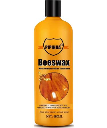 PIPIHUA Beeswax Furniture Wood Polish & Conditioner-Wood Seasoning Beeswax Oil for Wood Cleaner and Polish Furniture 16.23 Fl Oz
