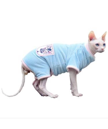 Rayminsino pet cats sphinx hairless cat highly elastic four-legged loop kitten clothing home clothing medium blue