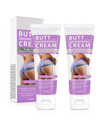 2 Pack Butt Enhancement Cream, Hip Lift Up Cream for Bigger Butt - Deeply Moisturizing Butt Cream for Plump Firming Shaping - Buttocks Cream with Shea Butter Vitamin E and Coconut Oil