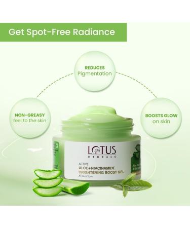 Lotus Herbals Active Aloe + Niacinamide Calm & Brighten Night Gel Hydrate the skin Parabenfree All skin types 50g - Buy Online on GoSupps.com