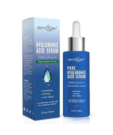 Hyaluronic Acid Serum for Face & Eyes for Anti-Aging Moisturizing Antioxidant & Wrinkle Treatment. Best Hydrating Pure Facial Serum for Fine Lines Suitable for All Skin Type. (2 FL OZ) 2 Fl Oz (Pack of 1)