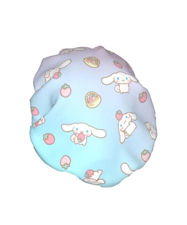 Cute Anime Shower Cap for Women and Girls | Double Layered, Reusable, Waterproof | Adjustable Fit for All Hair Lengths | One Size - Buy Online on GoSupps.com