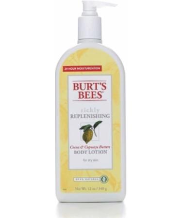 Burt's Bees Richly Replenishing Body Lotion Cocoa & Cupuacu Butters 12 oz (Pack of 2)
