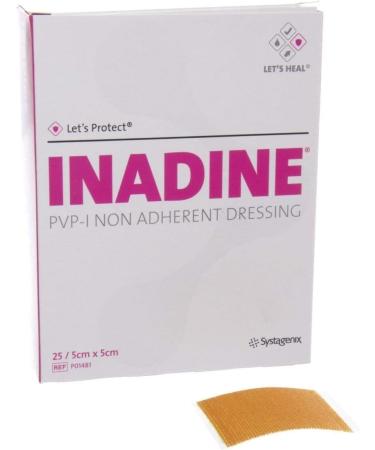 Inadine 5cm x 5cm Dressing (Pack of 25) - 25 Count | Top Quality Wound Care Product - Buy Online on GoSupps.com
