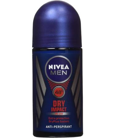 Nivea for Men Dry Impact 48 Hours Deodorant Roll-On 50ml - 3 Pack | Long-Lasting Protection | International Shipping - Buy Online on GoSupps.com