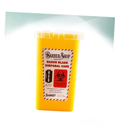 Solustre 3 StK Disposal Blade Container - Safe Sharp Razor Disposal & Travel Trash Storage - Yellow 15.4x9.5cm (Pack of 3) - Buy Online on GoSupps.com