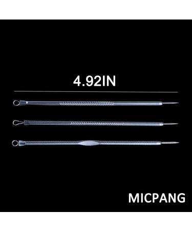 MICPANG Blackhead Remover Pimple Popper Tool Acne Extractor Kit - 8 Piece Stainless Steel Set - Buy Online on GoSupps.com