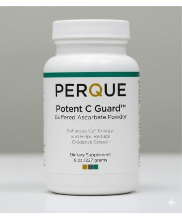 PerqueHealth Potent C Guard Powder Buffered Vitamin C Supplement 1584 mg Per Serving Mixable Daily Formula 8 Ounce - Buy Online on GoSupps.com