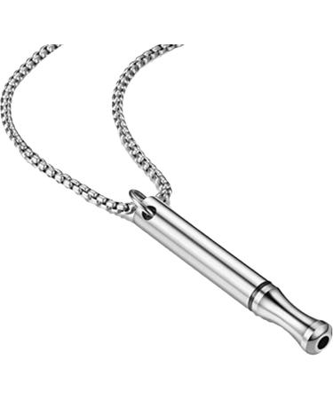 WOBBLO Conscious Breathing Anapana Meditation Device | Stress Relief Wearable for Men & Women - Silver - Buy Online on GoSupps.com