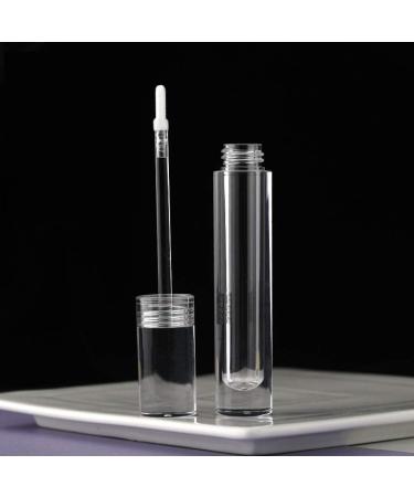 10 Pack 5ml Empty Lip Gloss Tubes with Wands | Transparent Containers for DIY Lip Gloss | Clear Crystal Design with Rubber Stoppers - Buy Online on GoSupps.com