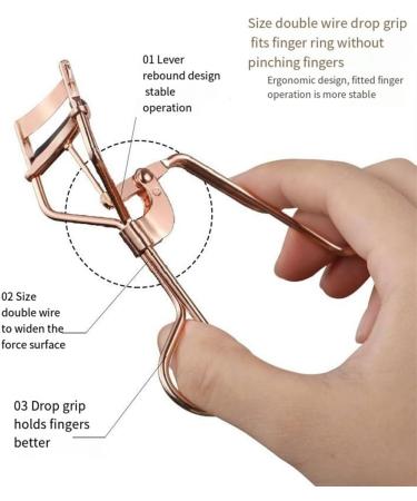 Eyelash Clipper 3D Three-Dimensional Shaping Without Damaging Eyelashes Manual Stainless Steel Mini Curling Eyelash Curler (Size : Rose Gold) - Buy Online on GoSupps.com