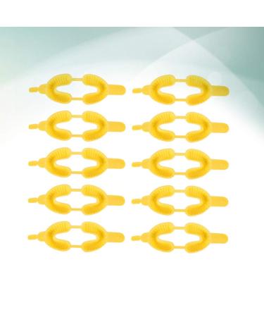 20pcs Disposable Fluorinated Foam Dental Trays - Kids Size M (Yellow) - 17.5*6cm - Buy Online on GoSupps.com