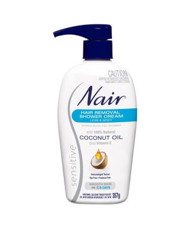 Nair Sensitive Hair Removal Shower Cream With Coconut Oil 357g
