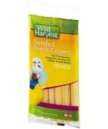 Wild Harvest Sanded Perch Covers for Parakeets, Canaries, Finches & Small Birds - 4 Pack - Buy Online on GoSupps.com