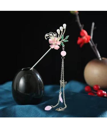 URFEDA Chinese Flower Hair Stick Vintage Hair Sticks Shiny Rhinestone Hair Chopsticks Elegant Hair Stick Hair Accessories Metal Hair Sticks for Decorative Hair Solid Hairstyle for Women Girls - Buy Online on GoSupps.com