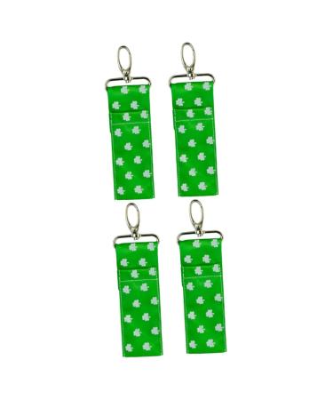 Didiseaon 4 Pcs Clover Keychains St. Patrick's Day Lipstick Keychains for Women