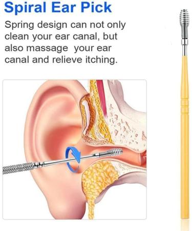 6pcs Portable Ear Cleaning Kit | Earpick Cleaner Set | Wax Spoon Remover | Blue - Buy Online on GoSupps.com