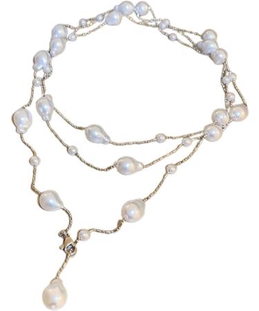 OralGos Fashion Double Strand Necklace - Charm Sweater Chain for Parties & Weddings - Long Plastic Necklace - Buy Online on GoSupps.com