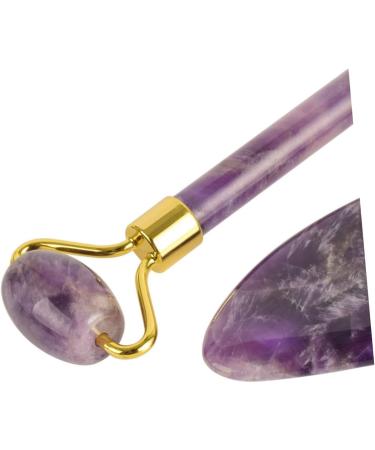 WOONEKY 2pcs Eye Beauty Roller Jade V Face for Natural Stone Face Roller Body Skin Scraping Massage Scraper Facial Massage Tool Face Roller Skin Care Scraping Tablets Eyes 14.5x5.5cm Assorted Color - Buy Online on GoSupps.com