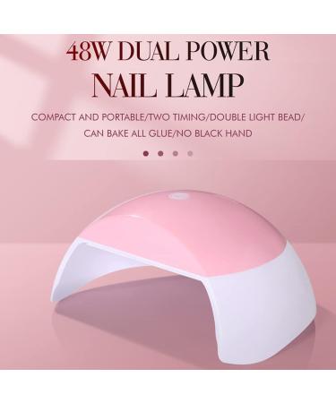 48W UV LED Nail Dryer Light Lamp With 2 Timer Setting For All Kinds Gel Polish Professional Nail Art Tools Mini Portable Mini Small Professional Uv Led Nail Dryer Lamp Fast Drying For Gel And Regular - Buy Online on GoSupps.com