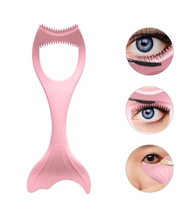 2pcs Pink Eyelash Eyeliner Guard - Silicone Comb Shield & Applicator | Mermaid Lash Stencils for Perfect Makeup | International Shipping Available - Buy Online on GoSupps.com