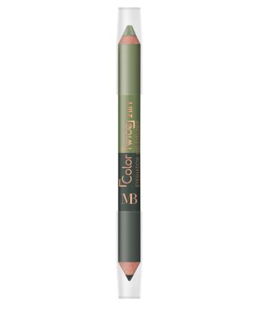 MB Milano - Double Ended Eye Pencil - Ideal for Smoky Eyes - GREEN - Easy to Work with - Made in Italy
