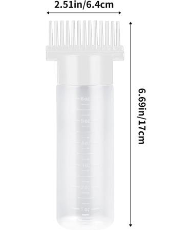 6oz Root Comb Applicator Bottle for Hair Dye & Scalp Treatment - Graduated Scale, Professional Hair Oil Brush - Buy Online on GoSupps.com