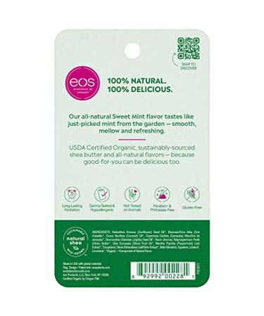 Eos Smooth Lip Balm Sphere Sweet Mint 0.25 Oz - Pack of 2 | Moisturizing Lip Care - Buy Online on GoSupps.com