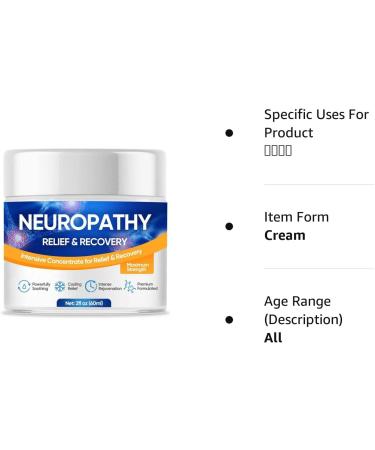 Topffy Neuropathy Pain Relief Cream - Maximum Strength for Feet, Hands, Legs & Toes - Includes Arnica, Vitamin B6, E & Aloe Vera - Buy Online on GoSupps.com