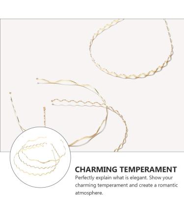Lurrose 3pcs Gold Metal Headbands - Fashion Spring Hair Hoop for Women and Girls - Buy Online on GoSupps.com