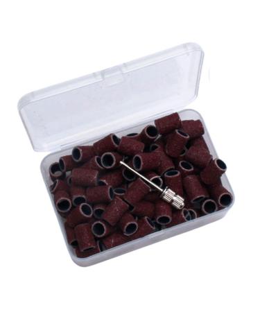 TQUXNGA Sanding s for Nail Drill Bits Professional Electric Nail Sanding s 80/120/150/180/240 for Manicures Pedicure 80 Brown