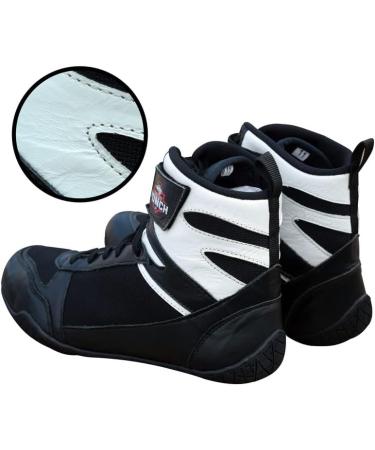 Right Punch Professional Boxing Shoes - Breathable Wrestling & Training Shoes for Adults & Youth - Non Slip Lightweight Boots with Rubber Sole - Size 11, Black - Buy Online on GoSupps.com