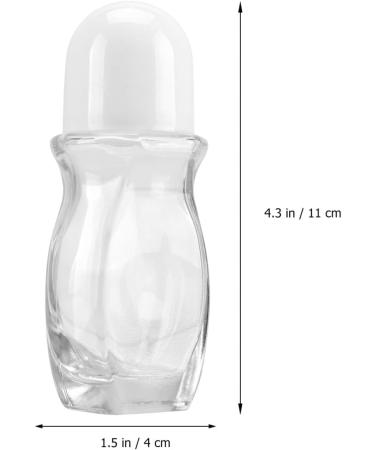 Beaupretty 50ml Refillable Roll-On Glass Bottles - Empty Deodorant & Essential Oil Roller Bottle Set (5pcs) for Massage Oil - Buy Online on GoSupps.com