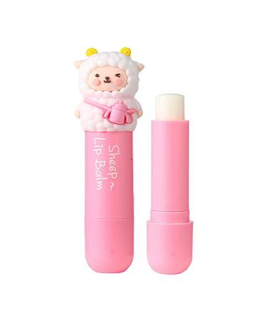 awakentti Sheep Lip Balm Pink Moisturizing & Repair Anti-Aging Cute Chapstick for Dry Lips