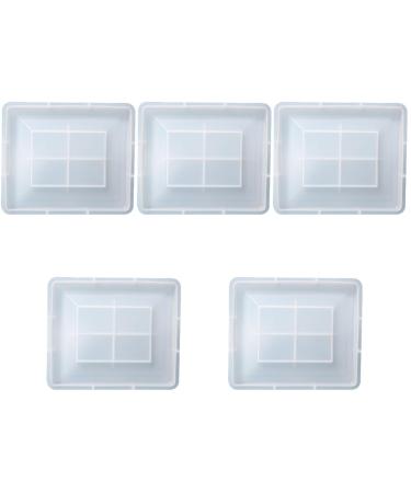 VILLCASE 5pcs Square Photo Frame Mold Frame Molding DIY Photo Frames Crafts Molds Fondant Molds Square Frame Silicone Chocolate Mold Supplies White Silica Gel Crystal Epoxy Whitex5pcs 2.2X17.7X22.7CMx5pcs
