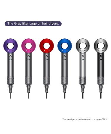 Compatible Hair Dryer Filter for Dyson Supersonic HD01/HD03/HD04/HD08 Models - Gray Filter Cage Cover Strainer Replacement with Screwdriver Tool Kit - Buy Online on GoSupps.com