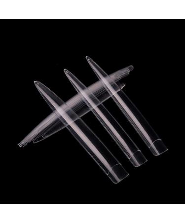 MWoot 120 Extra Long Stiletto False Nail Tips - Sharp End DIY Fingernails 12 Sizes Clear - Perfect for Nail Studios - Buy Online on GoSupps.com