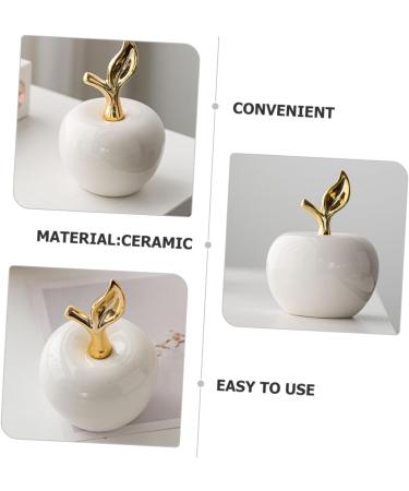 LIFKICH Ceramic Apple Ornament Crystal Apples Figurine Christmas Fruit Figurine Christmas Apples Figurines Apples Paperweight Fake Fruit Ceramic Fruit Statue Ceramics White Desktop Props White 15.00X11.50X11.50CM - Buy Online on GoSupps.com