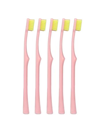 Verdant Touch Brace Toothbrush Soft Toothbrush 5 Pack Practical Interdental Toothbrush Comfortable Pink Bathroom Brush