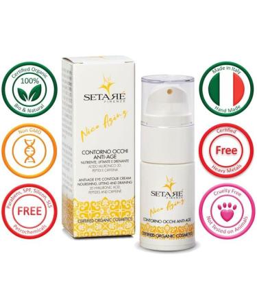 Certified Vegan Organic Anti-Aging Eyes & Lip Cream | Reduces Dark Circles, Puffiness & Bags | Hydrating Daily Treatment - Buy Online on GoSupps.com