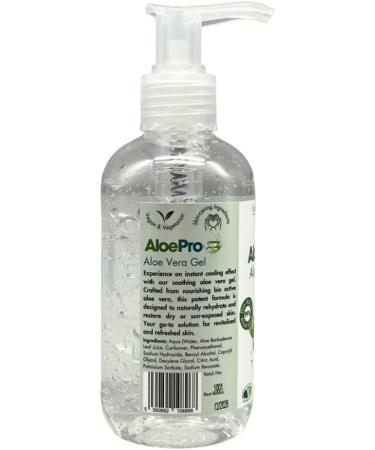 Aloe Pro Pure Vegan Aloe Vera Gel 200ml - Natural Cooling Moisturising and Soothing in Dispenser Bottle (2) - Buy Online on GoSupps.com